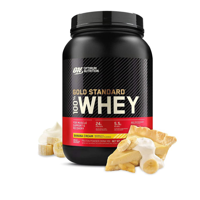whey gold standard - 2 lbs | banana cream flavor | excartbd