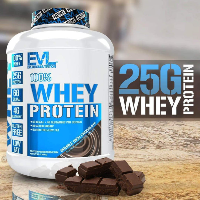 EVL 100% WHEY 5LBS | DOUBLE RICH CHOCOLATE FLAVOR | EXCARTBD