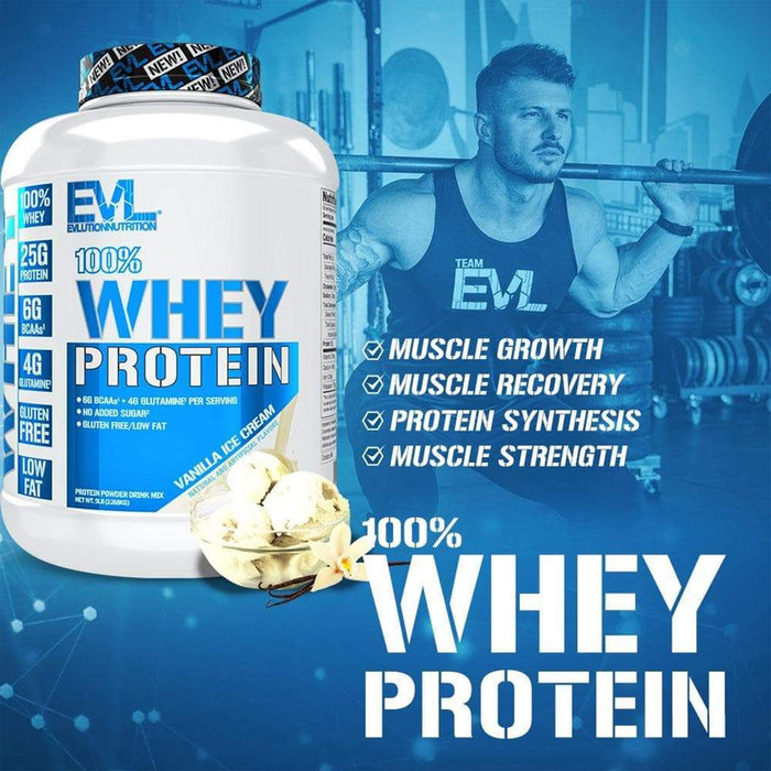 EVL 100% WHEY | 5 LBS | VANILLA ICE CREAM FLAVOR | EXCARTBD