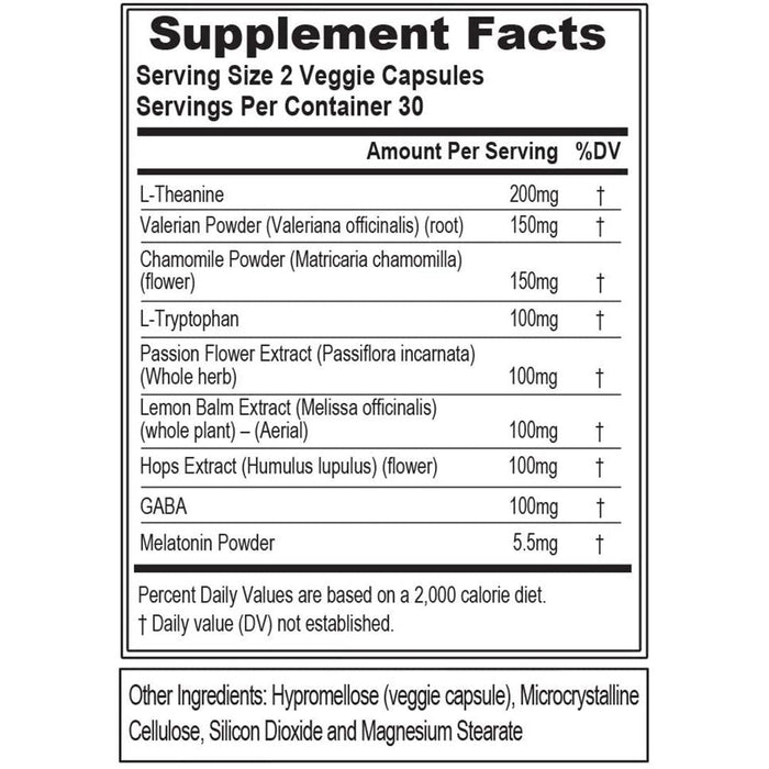 EVL SLEEPMODE | NUTRITION FACTS | EXCARTBD
