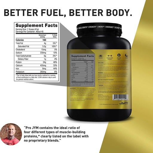 JYM SUPPLEMENT SCIENCE PRO JYM PROTEIN POWDER | 3.9 LBS | CHOCOLATE PEANUT BUTTER | EXCARTBD