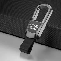 METAL LEATHER CAR KEYCHAIN
