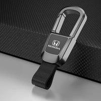 METAL LEATHER CAR KEYCHAIN