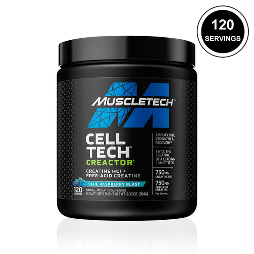 MUSCLETECH CREACTOR CREATINE HCL | BLUE RASPBERRY BLAST | EXCARTBD