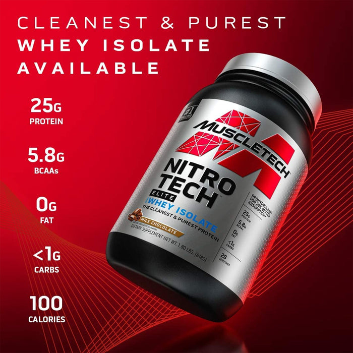 NITRO TECH ELITE 100% WHEY ISOLATE | MILK CHOCOLATE FLAVOR | EXCARTBD