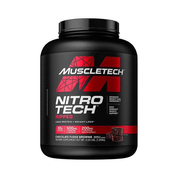 NITRO-TECH RIPPED - 4LBS | CHOCOLATE FUDGE BROWNIE | EXCARTBD.COM
