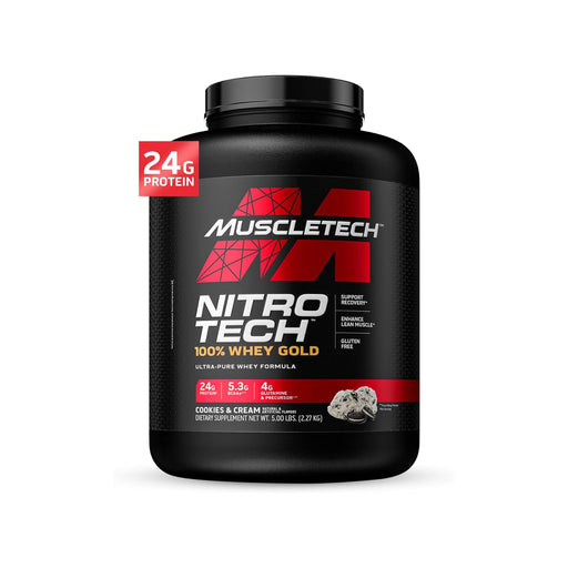 Nitrotech whey gold | 5lbs | cookies & cream flavour 