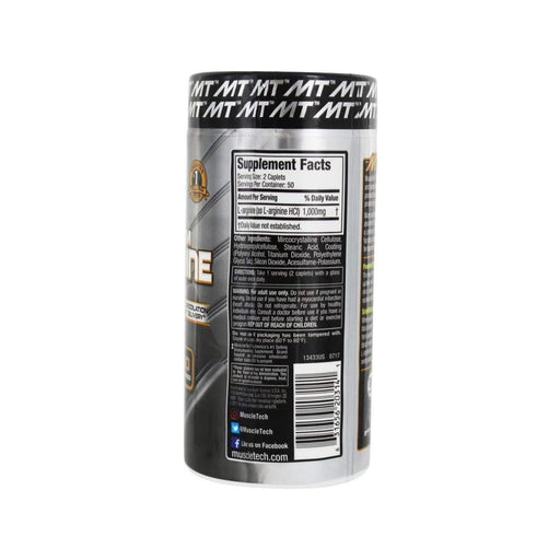 PLATINUM L-ARGININE | 100 CAPLETS | NUTRITION FACTS | EXCARTBD
