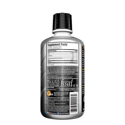 PLATINUM 100% L-CARNITINE 1500 | NUTRITION FACTS | EXCARTBD