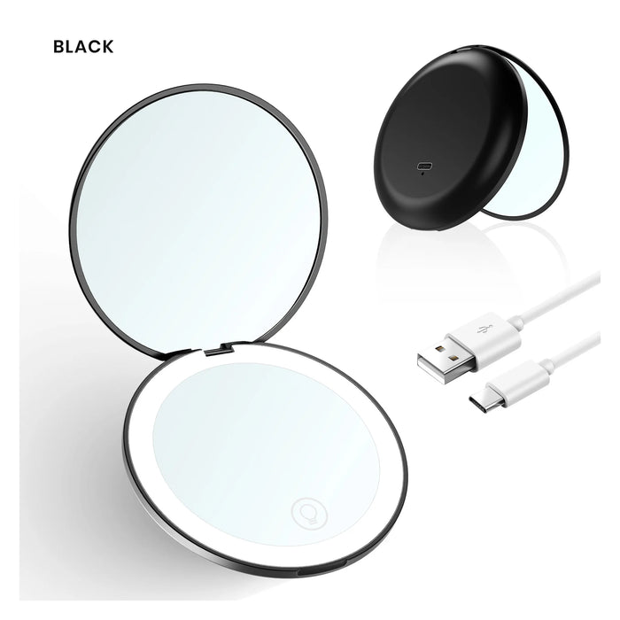 PORTABLE MINI MAKEUP MIRROR | BLACK COLOR | EXCARTBD.COM