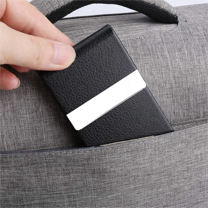 PU LEATHER | BUSINESS CARD HOLDER | BLACK COLOR | EXCARTBD.COM