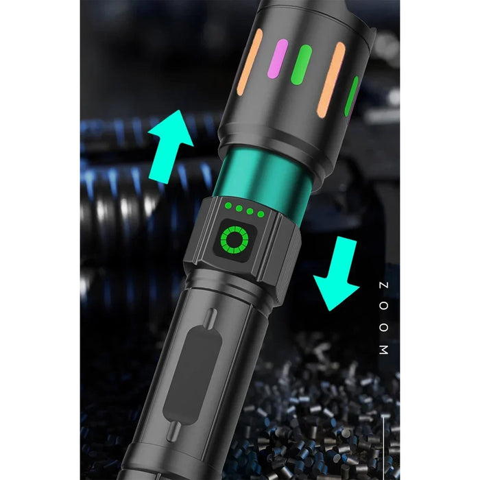 RECHARGEABLE LED FLASH LIGHT | BLACK COLOR | EXCARTBD.COM