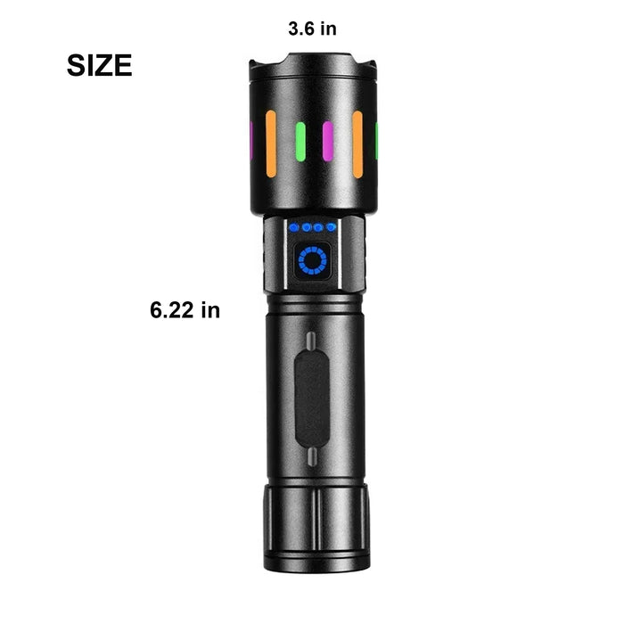 RECHARGEABLE LED FLASH LIGHT | SIZE | EXCARTBD.COM