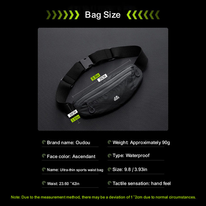 ULTRA THIN SPORTS WAIST BAG | SIZE | EXCARTBD.COM