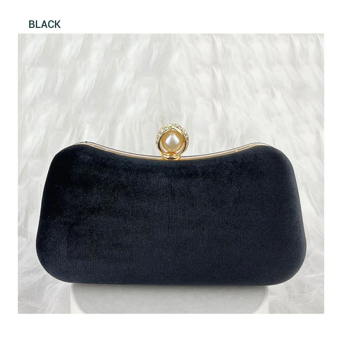 WOMEN_S LUXURY EVENING BAG BLACK COLOR  | EXCART
