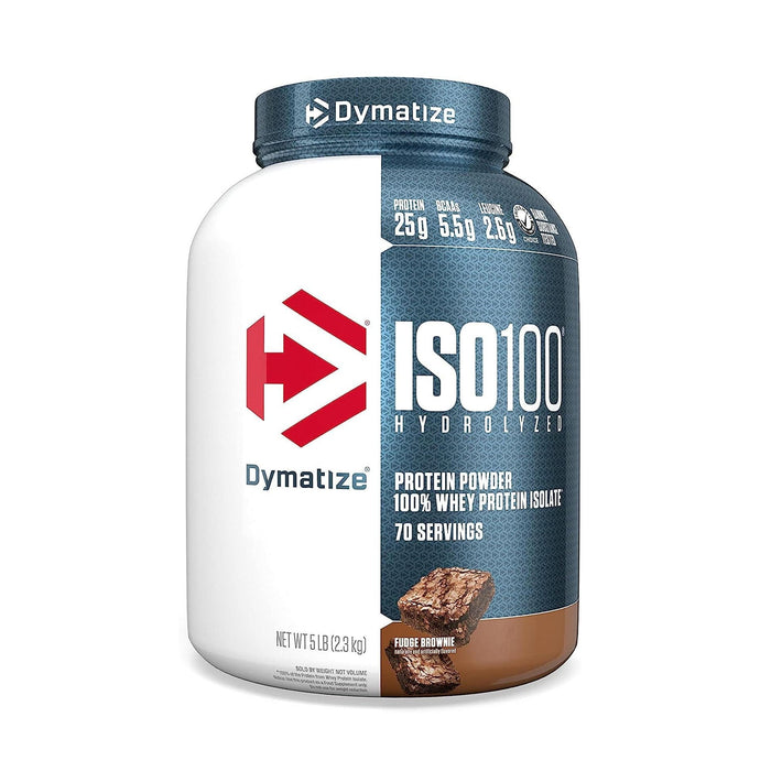 dymatize iso100 hydrolyzed protein powder 5lbs fudge brownie flavour