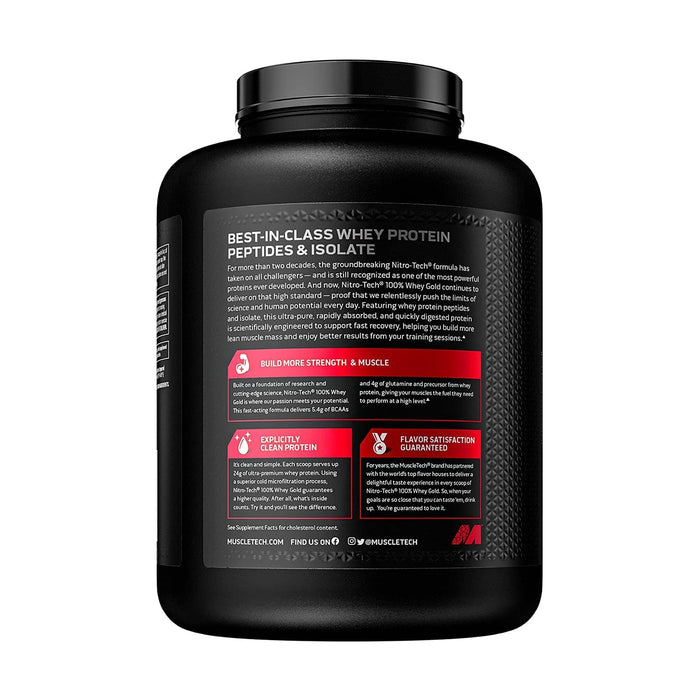 NITRO TECH 100% WHEY GOLD | DOUBLE RICH CHOCOLATE FLAVOR | NUTRITION FACTS | EXCARTBD.COM