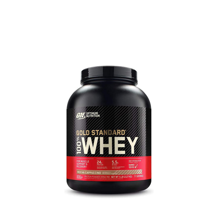 optimum nutrition | 100% gold standard whey protein | 5lbs mocha cappuccino flavor | excartbd