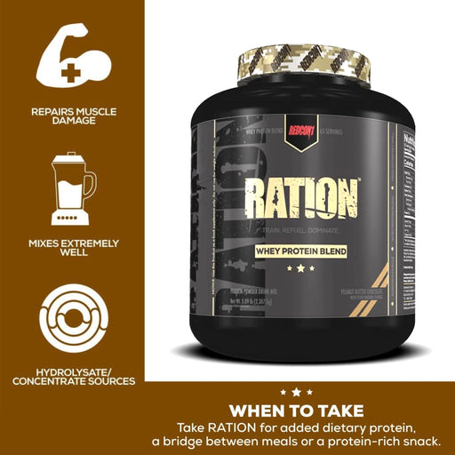 RATION WHEY PROTEIN | PEANUT BUTTER CHOCOLATE FLAVOUR