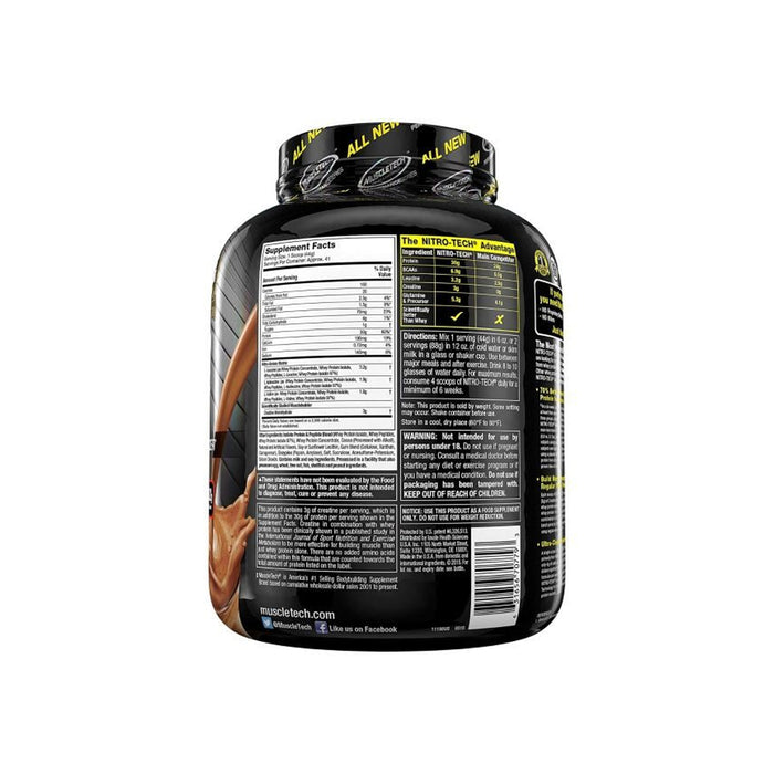 NITRO | TECH | WHEY | ISOLATE | LEAN | MUSCLE | BUILDER | NUTRITION FACTS | EXCARTBD.COM
