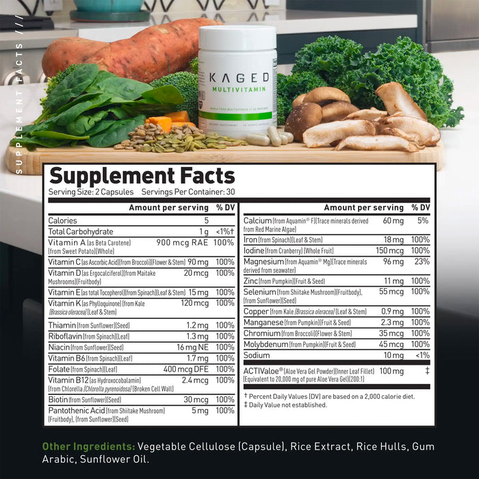 KAGED MUSCLE | MULTIVITAMIN | NUTRITION | FACTS | EXCARTBD.COM