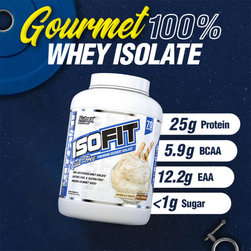 NUTREX | ISOFIT | 5LBS | VANILLA | BEAN | ICE | CREAM | CARTVIVE.COM